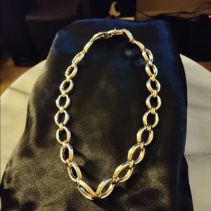 Rare Vintage Hoop Link Italian 925 Sterl